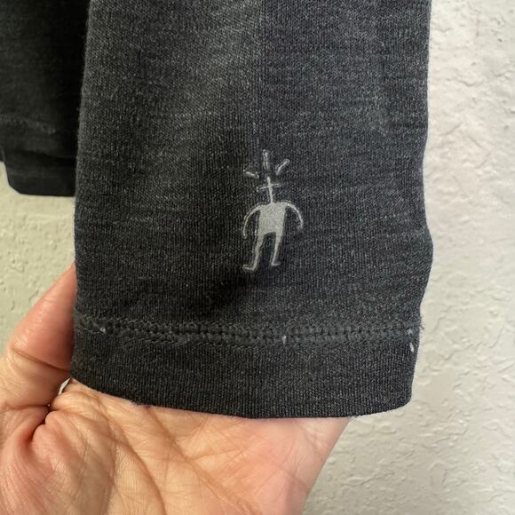 SMARTWOOL Base Layer MED Quarter Zip Merino Wool Top Pullover Contrasting Zipper - Picture 8 of 12